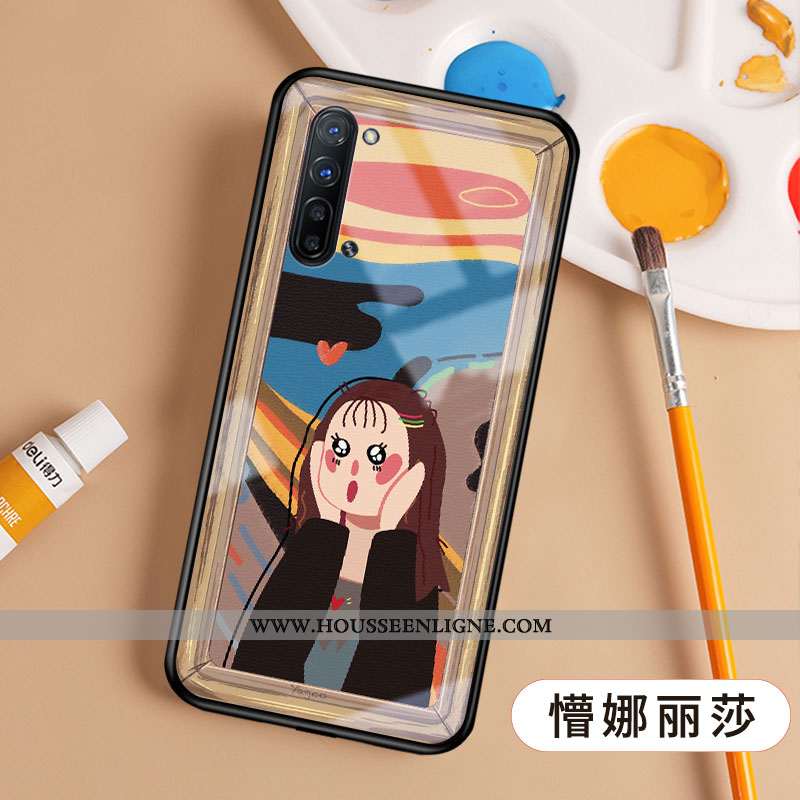 Étui Oppo Reno 3 Vintage Original Art Peinture À L'huile Rouge Silicone
