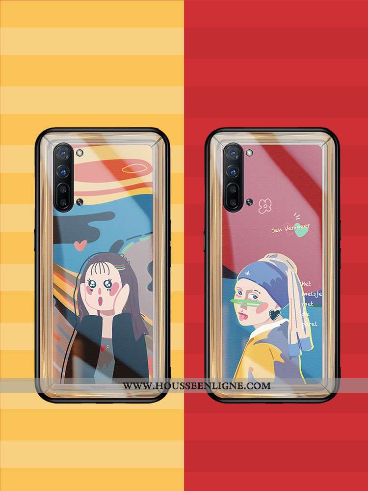 Étui Oppo Reno 3 Vintage Original Art Peinture À L'huile Rouge Silicone