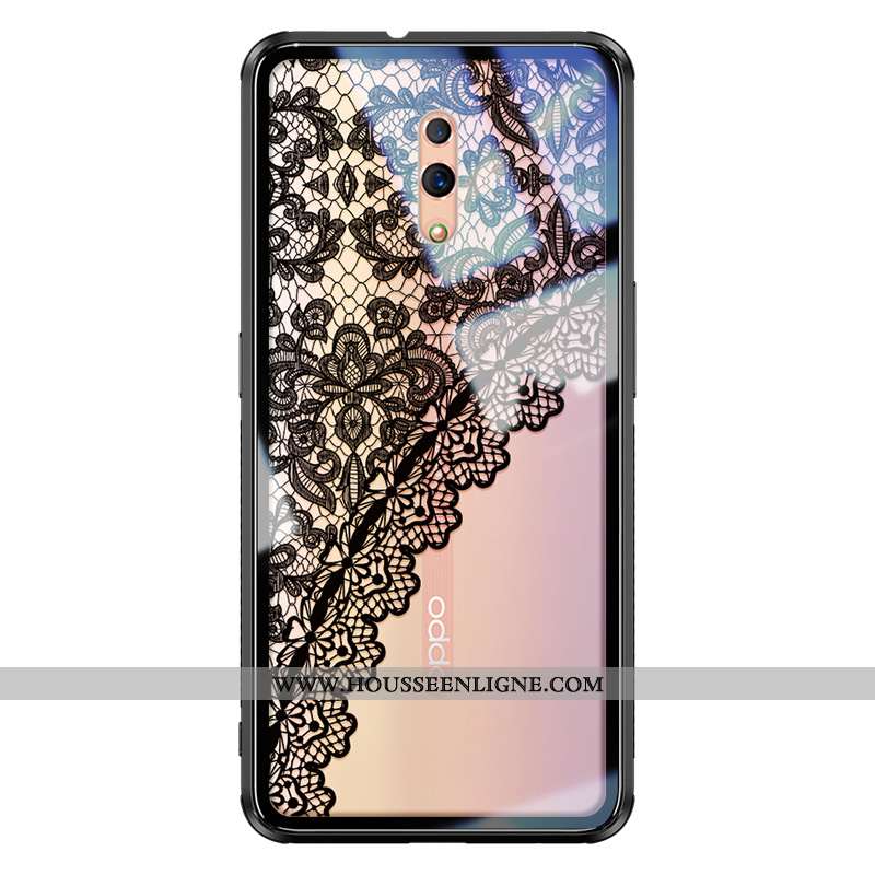 Étui Oppo Reno Z Légère Silicone Coque Transparent Ornements Suspendus Verre Tout Compris Blanche