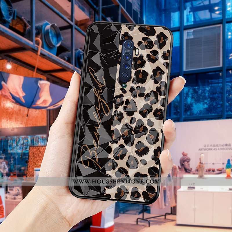 Étui Oppo Reno Z Ornements Suspendus Personnalité Léopard Téléphone Portable Créatif Protection Sili