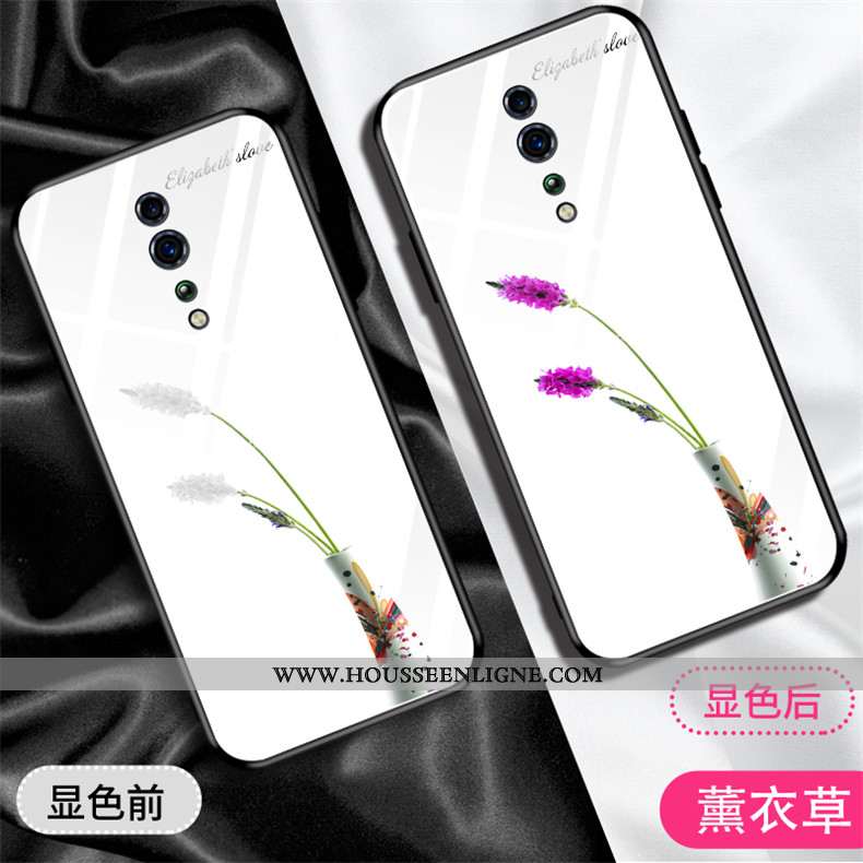 Étui Oppo Reno Z Protection Verre Blanc Tout Compris Tendance Téléphone Portable Cou Suspendu Blanch