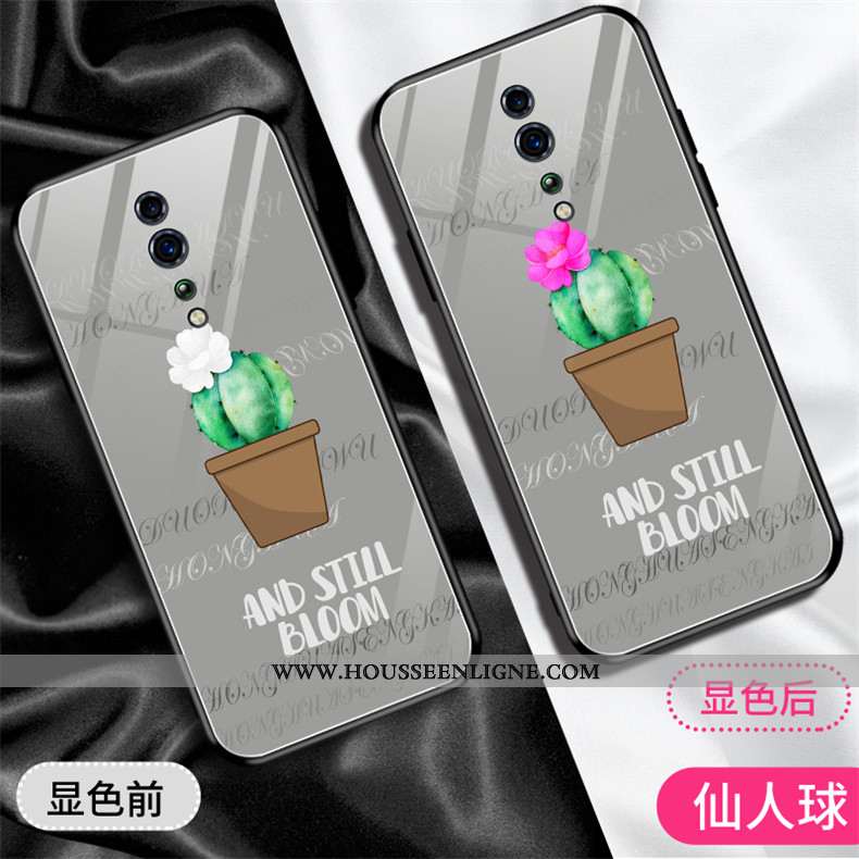Étui Oppo Reno Z Protection Verre Blanc Tout Compris Tendance Téléphone Portable Cou Suspendu Blanch