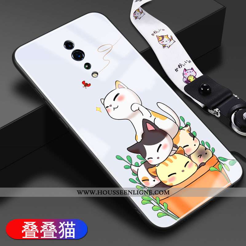 Étui Oppo Reno Z Protection Verre Légère Coque Tendance Personnalité Charmant Verte