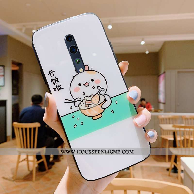 Étui Oppo Reno Z Protection Verre Rose Support Coque Créatif Nouveau