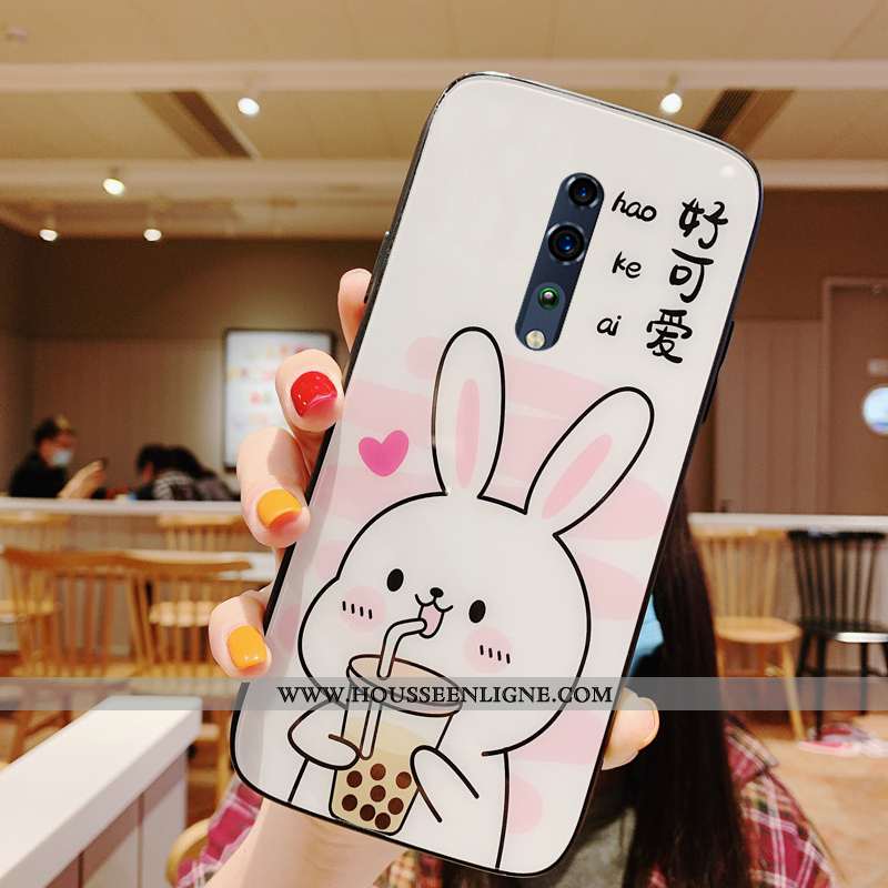 Étui Oppo Reno Z Protection Verre Rose Support Coque Créatif Nouveau