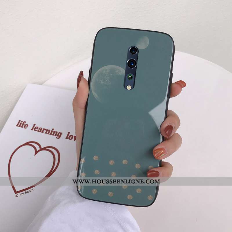 Étui Oppo Reno Z Protection Verre Rose Support Coque Créatif Nouveau