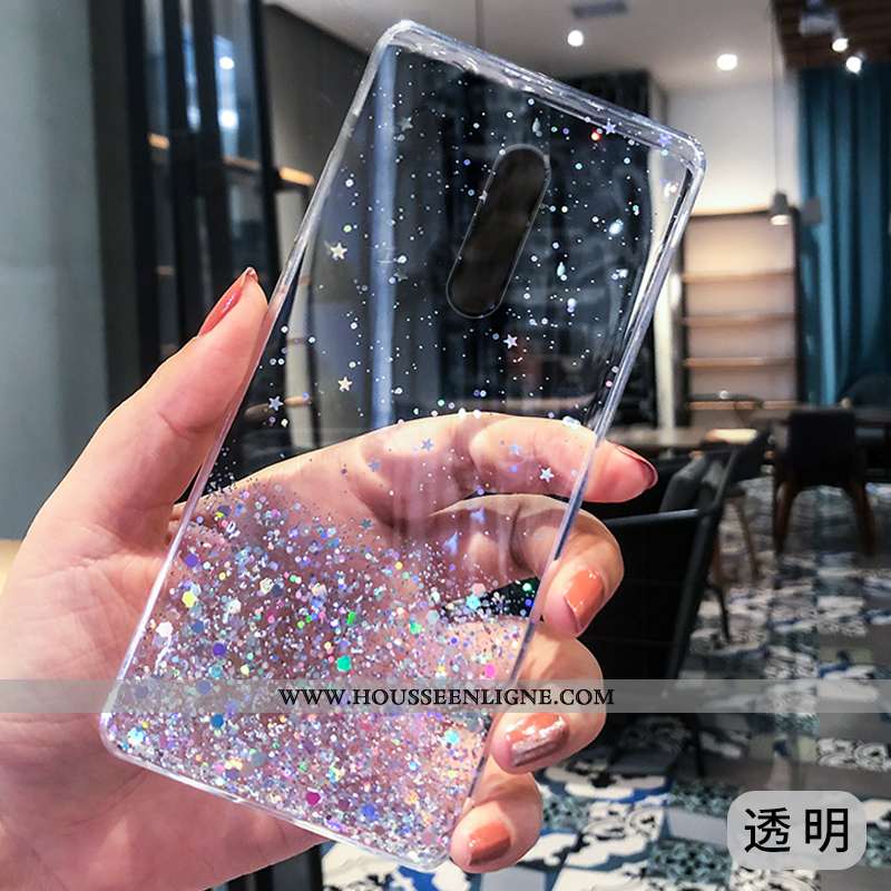 Étui Oppo Reno Z Silicone Transparent Téléphone Portable Net Rouge Noir Fluide Doux Légères