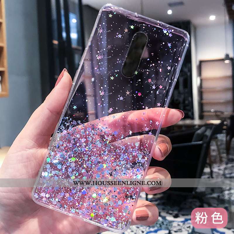 Étui Oppo Reno Z Silicone Transparent Téléphone Portable Net Rouge Noir Fluide Doux Légères