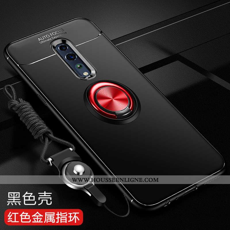 Étui Oppo Reno Z Tendance Fluide Doux Silicone Tout Compris Noir Téléphone Portable