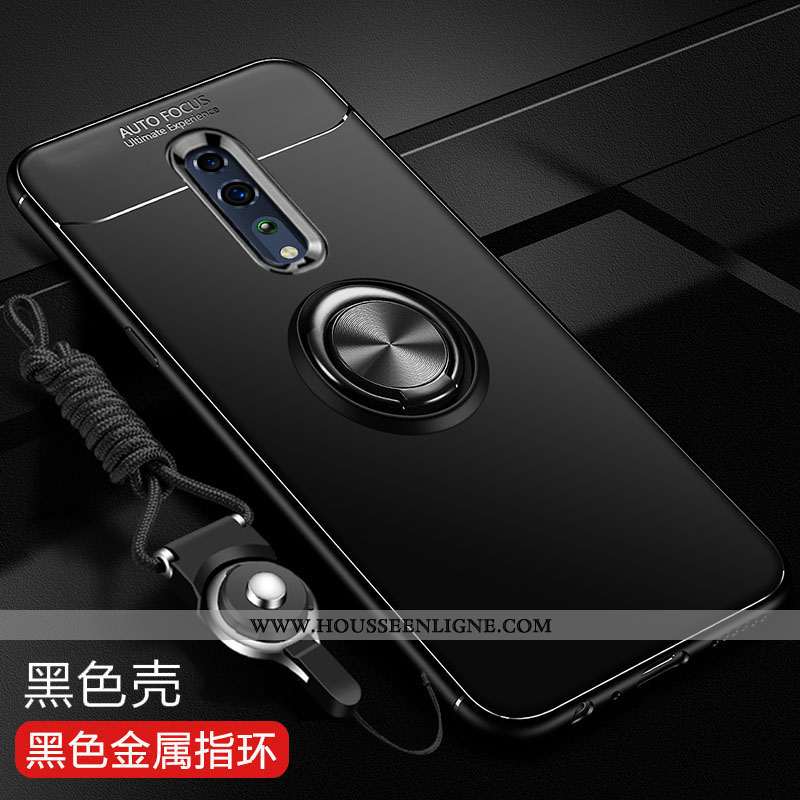 Étui Oppo Reno Z Tendance Fluide Doux Silicone Tout Compris Noir Téléphone Portable