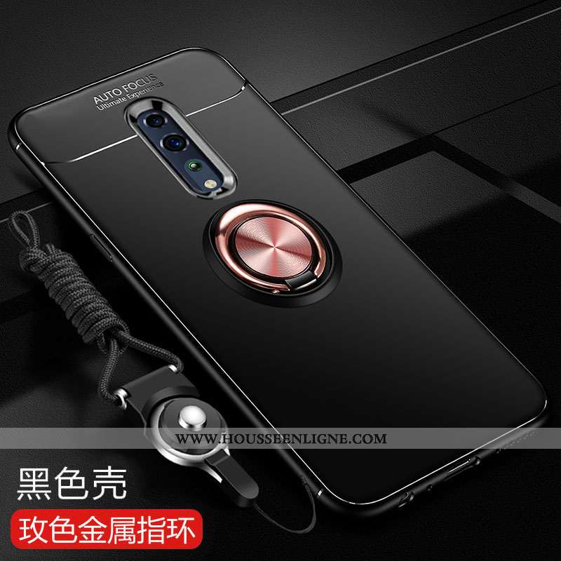 Étui Oppo Reno Z Tendance Fluide Doux Silicone Tout Compris Noir Téléphone Portable