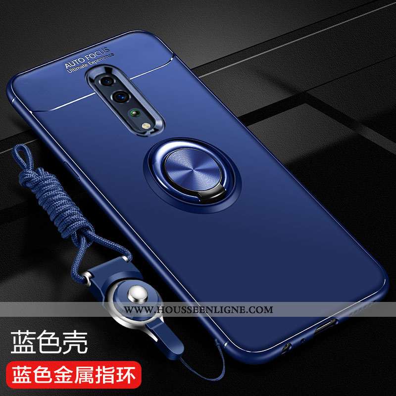 Étui Oppo Reno Z Tendance Fluide Doux Silicone Tout Compris Noir Téléphone Portable