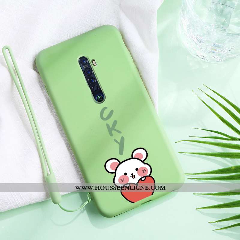Étui Oppo Reno2 Mode Protection Personnalité Coque Amoureux Incassable Verte