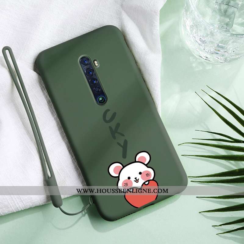 Étui Oppo Reno2 Mode Protection Personnalité Coque Amoureux Incassable Verte