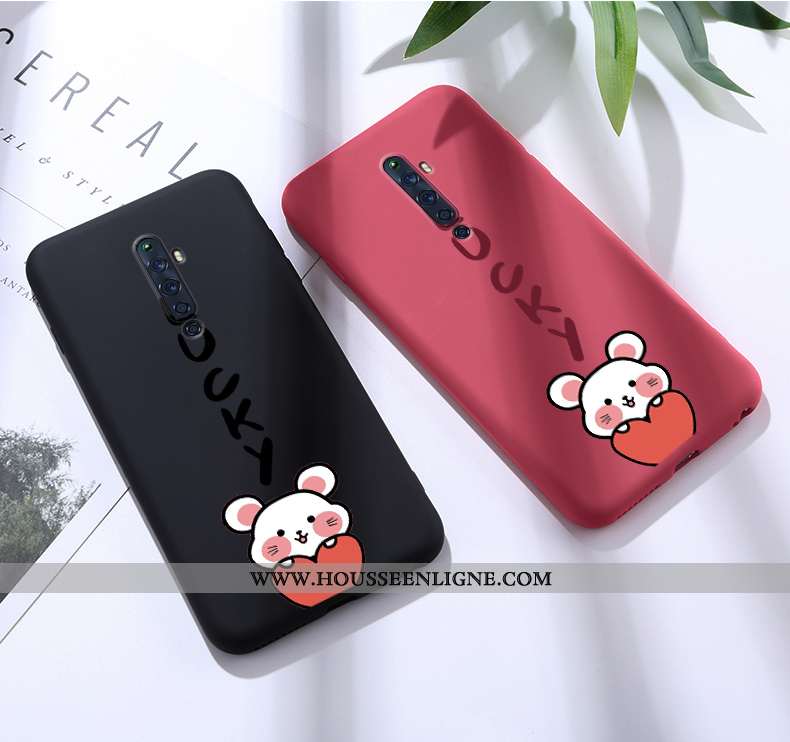 Étui Oppo Reno2 Mode Protection Personnalité Coque Amoureux Incassable Verte