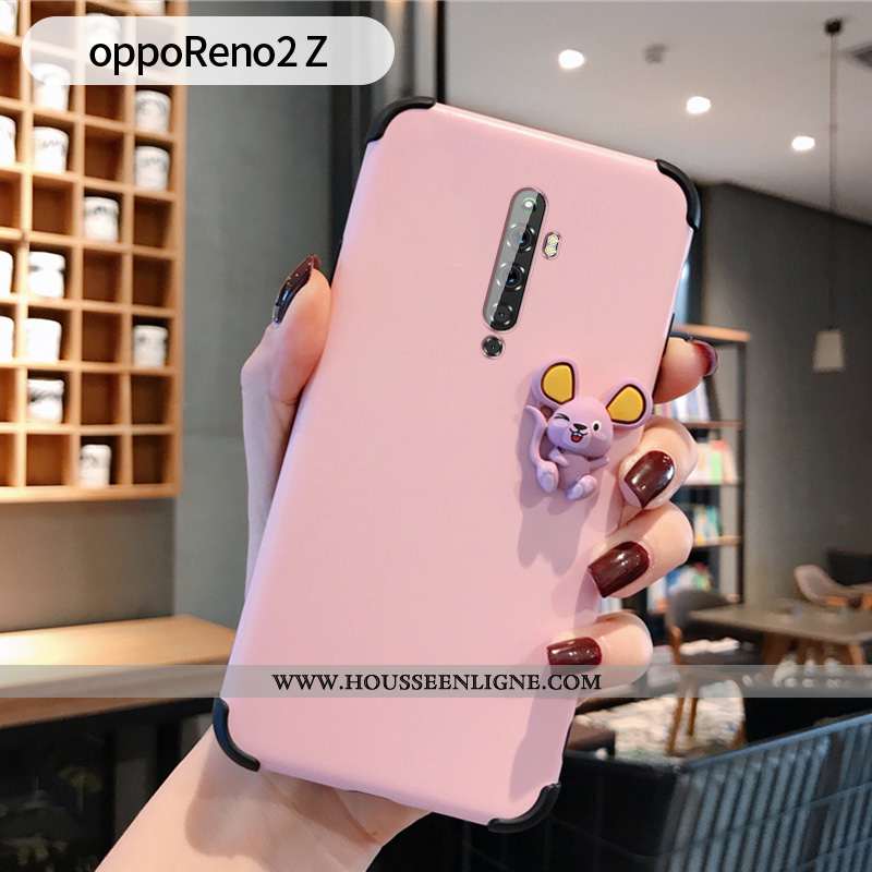 Étui Oppo Reno2 Z Charmant Ultra Silicone Coque Tendance Amoureux Téléphone Portable Bleu