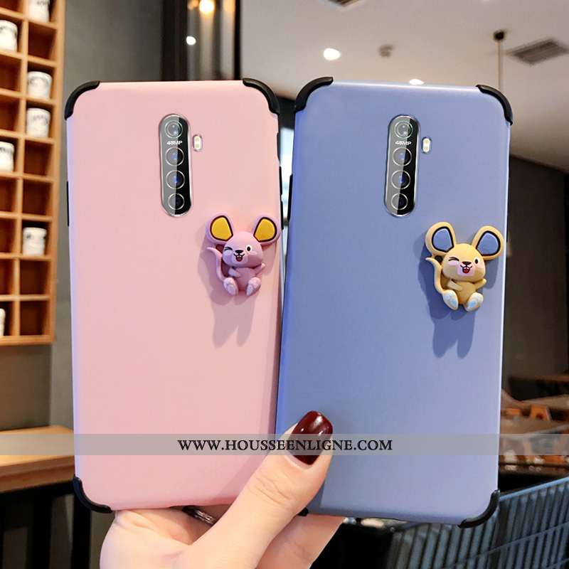 Étui Oppo Reno2 Z Charmant Ultra Silicone Coque Tendance Amoureux Téléphone Portable Bleu
