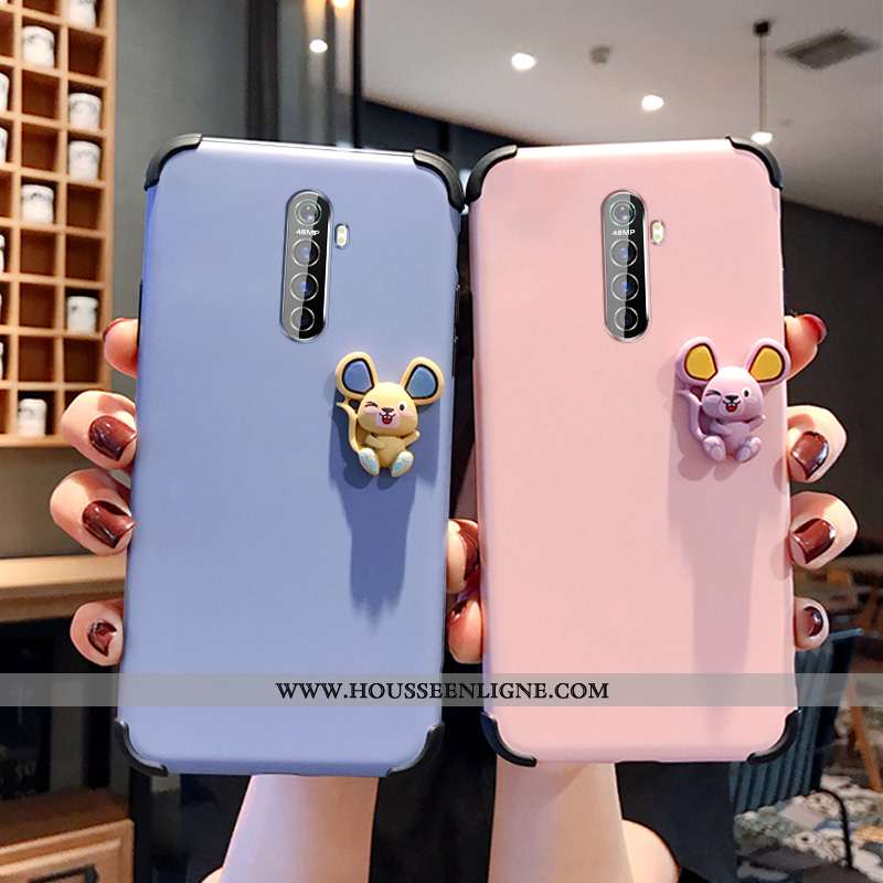 Étui Oppo Reno2 Z Charmant Ultra Silicone Coque Tendance Amoureux Téléphone Portable Bleu