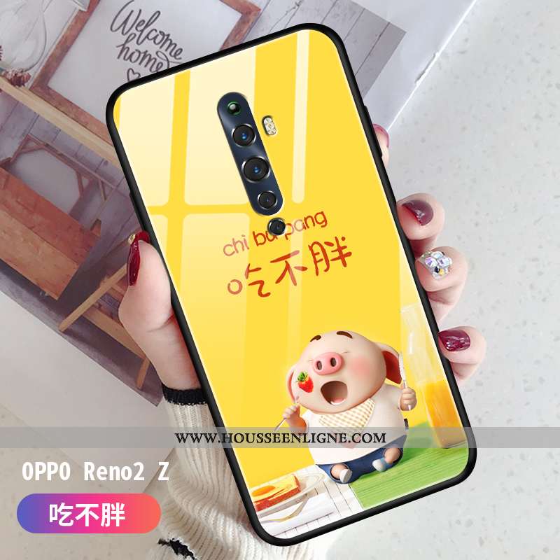 Étui Oppo Reno2 Z Fluide Doux Silicone Nouveau Net Rouge Incassable Marque Amoureux Verte