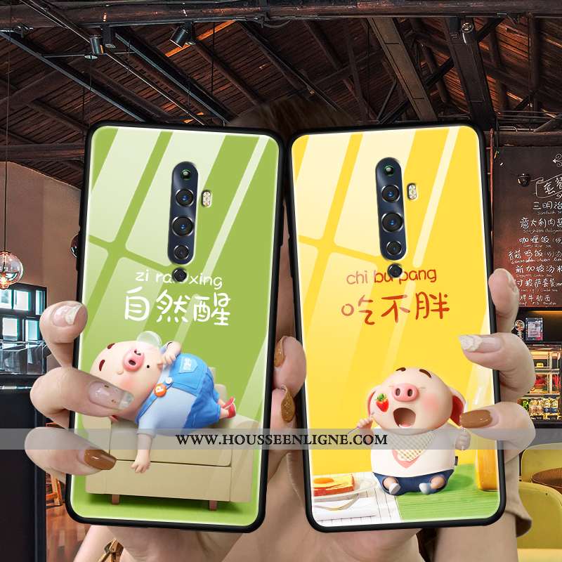 Étui Oppo Reno2 Z Fluide Doux Silicone Nouveau Net Rouge Incassable Marque Amoureux Verte