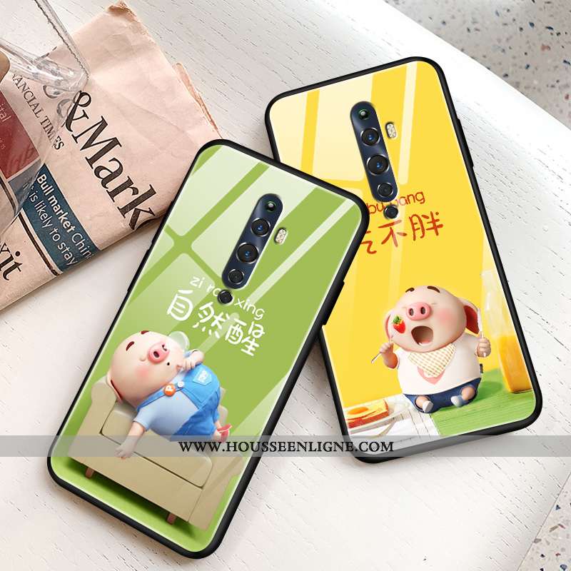 Étui Oppo Reno2 Z Fluide Doux Silicone Nouveau Net Rouge Incassable Marque Amoureux Verte