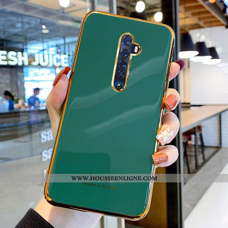 Étui Oppo Reno2 Z Fluide Doux Silicone Protection Incassable Net Rouge Vert Tout Compris Verte