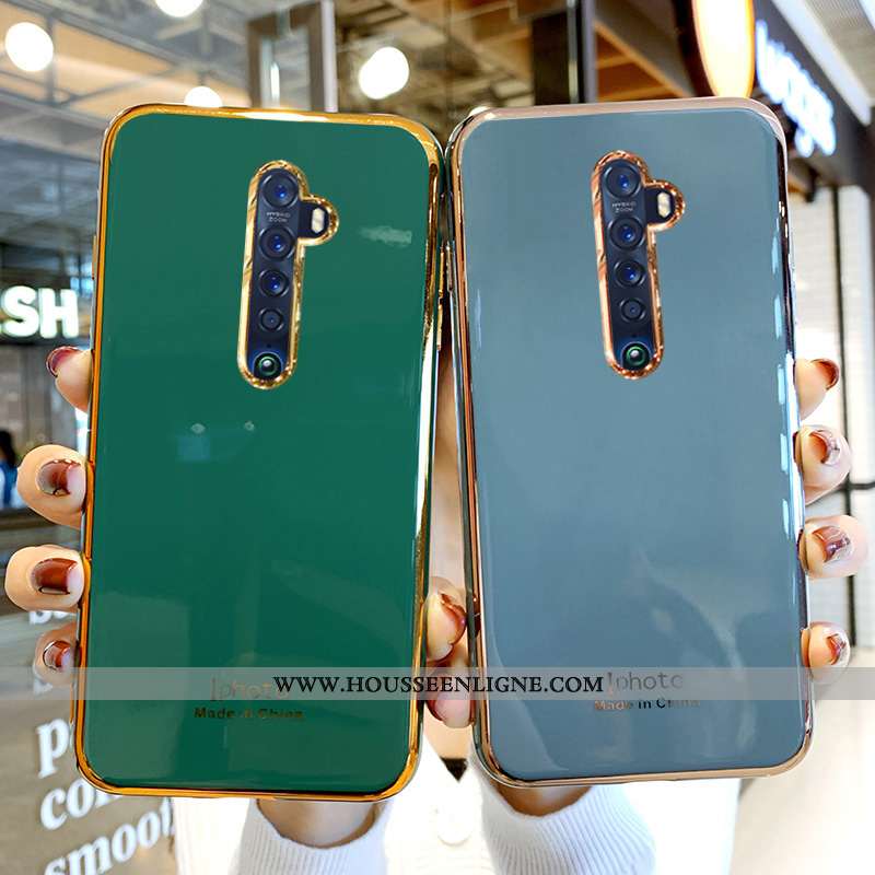 Étui Oppo Reno2 Z Fluide Doux Silicone Protection Incassable Net Rouge Vert Tout Compris Verte