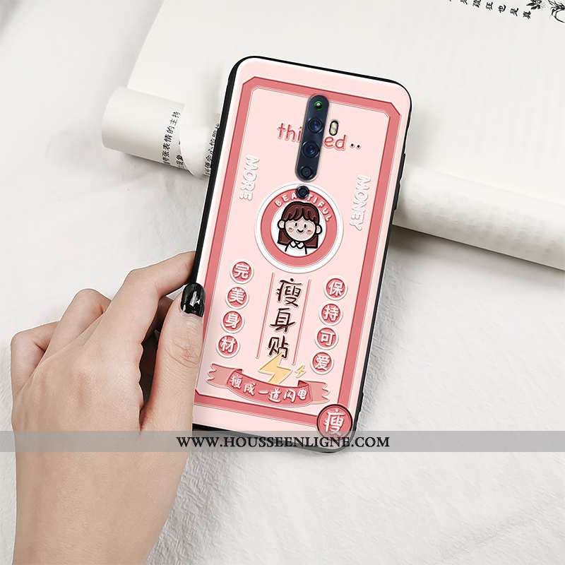 Étui Oppo Reno2 Z Gaufrage Charmant Bleu Marin Silicone Incassable Protection Bleu Foncé