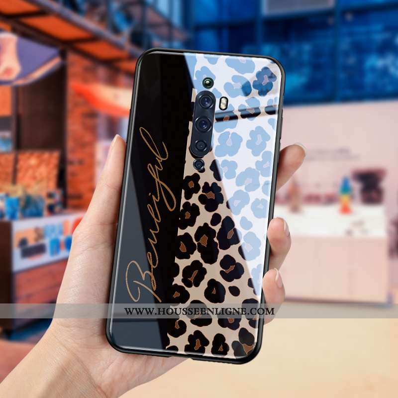 Étui Oppo Reno2 Z Modèle Fleurie Fluide Doux Créatif Tout Compris Légère Verre Noir