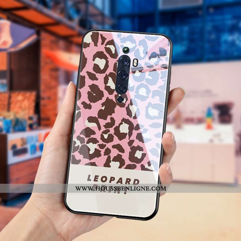 Étui Oppo Reno2 Z Modèle Fleurie Fluide Doux Créatif Tout Compris Légère Verre Noir
