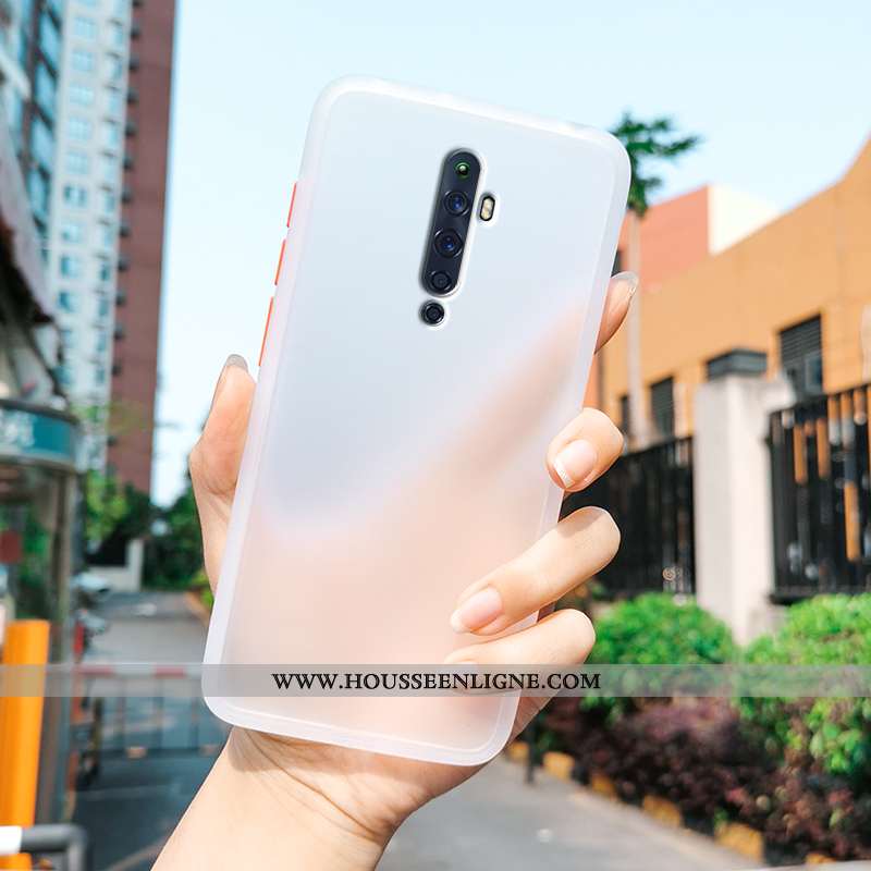 Étui Oppo Reno2 Z Protection Transparent Blanc Fluide Doux Téléphone Portable Tendance Délavé En Dai