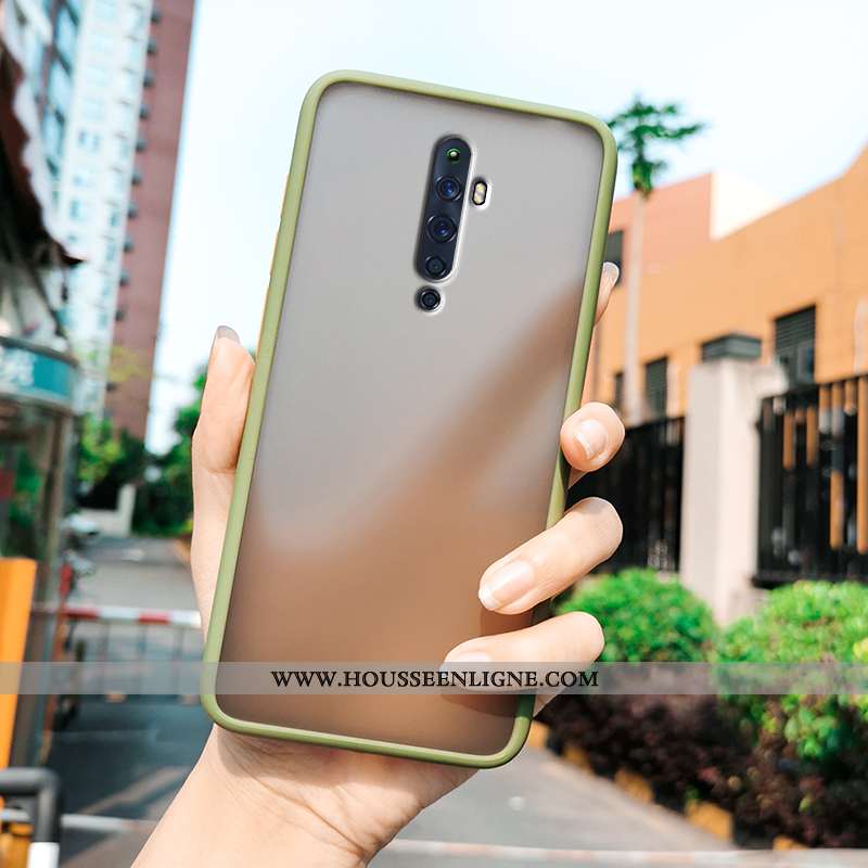 Étui Oppo Reno2 Z Protection Transparent Blanc Fluide Doux Téléphone Portable Tendance Délavé En Dai