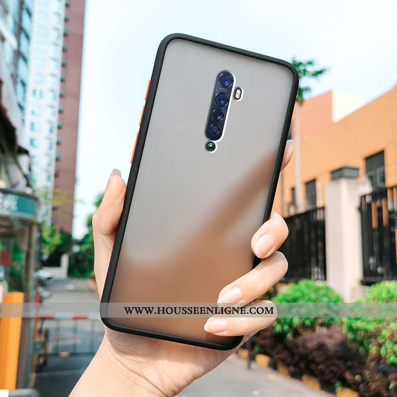 Étui Oppo Reno2 Z Protection Transparent Blanc Fluide Doux Téléphone Portable Tendance Délavé En Dai