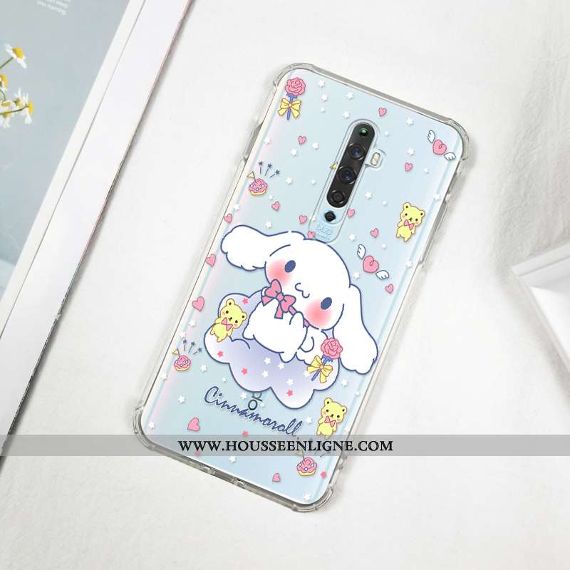 Étui Oppo Reno2 Z Protection Transparent Incassable Légère Blanc Personnalité Créatif Blanche
