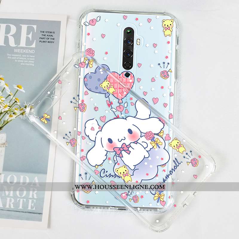 Étui Oppo Reno2 Z Protection Transparent Incassable Légère Blanc Personnalité Créatif Blanche