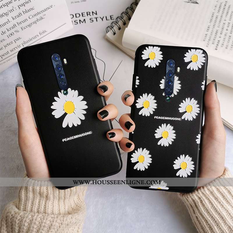 Étui Oppo Reno2 Z Silicone Protection Fluide Doux Téléphone Portable Tout Compris Gaufrage Incassabl