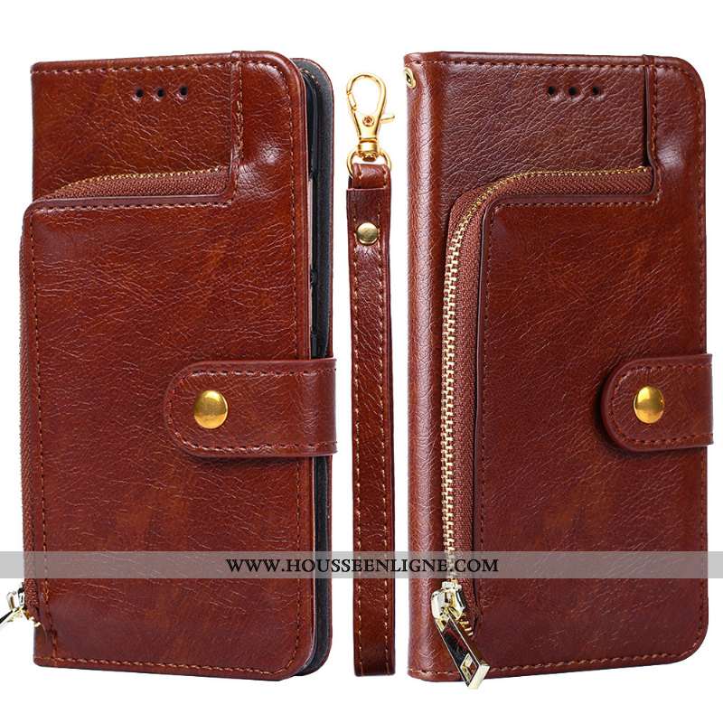 Étui Oppo Rx17 Neo Créatif Cuir Support Marron Carte Coque