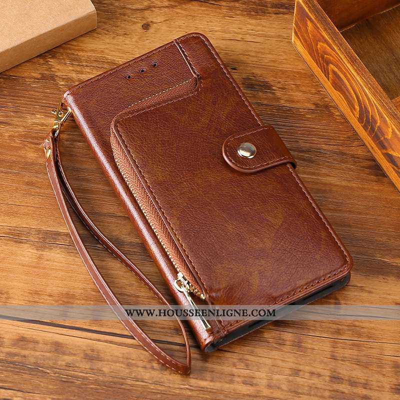 Étui Oppo Rx17 Neo Créatif Cuir Support Marron Carte Coque