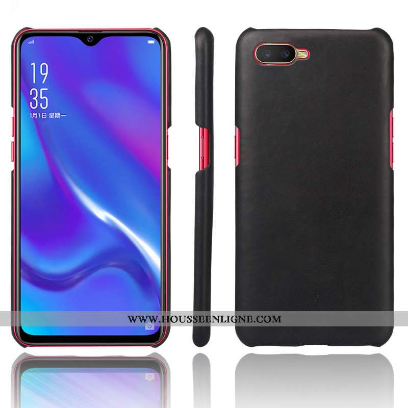 Étui Oppo Rx17 Neo Cuir Protection Coque Marron Qualité Téléphone Portable