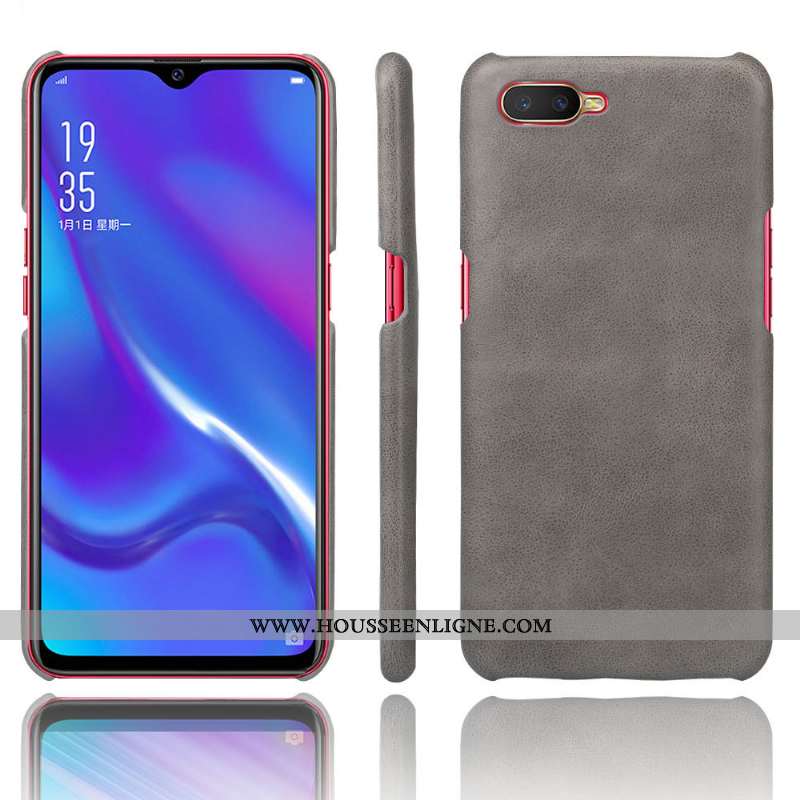 Étui Oppo Rx17 Neo Cuir Protection Coque Marron Qualité Téléphone Portable