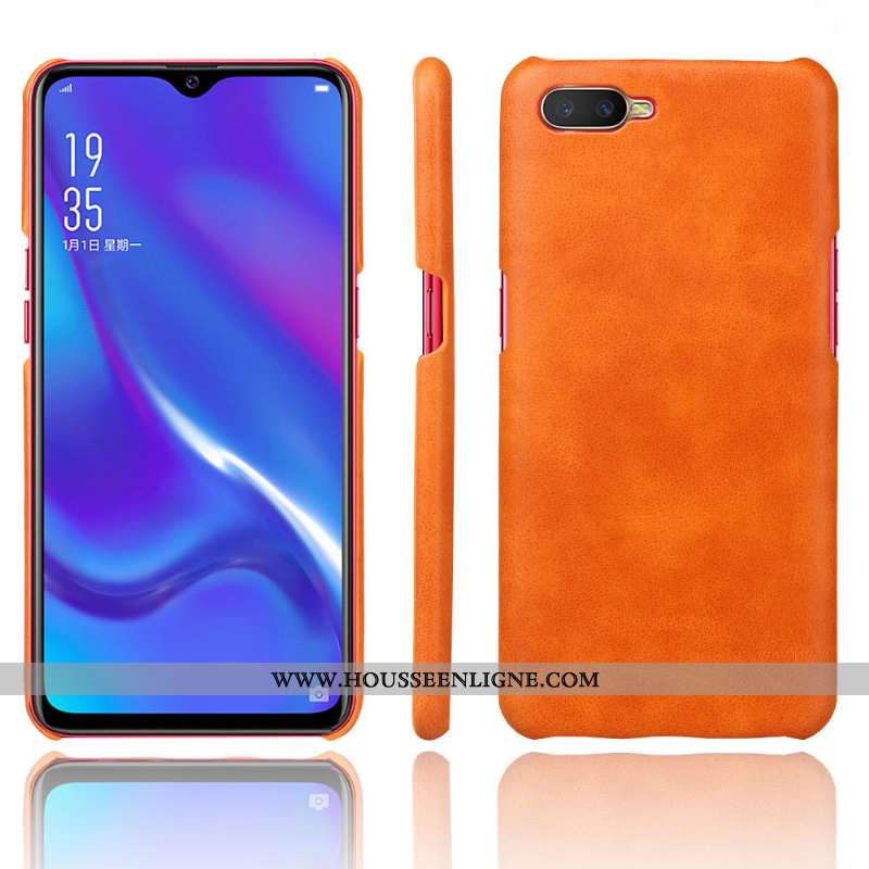 Étui Oppo Rx17 Neo Cuir Protection Coque Marron Qualité Téléphone Portable