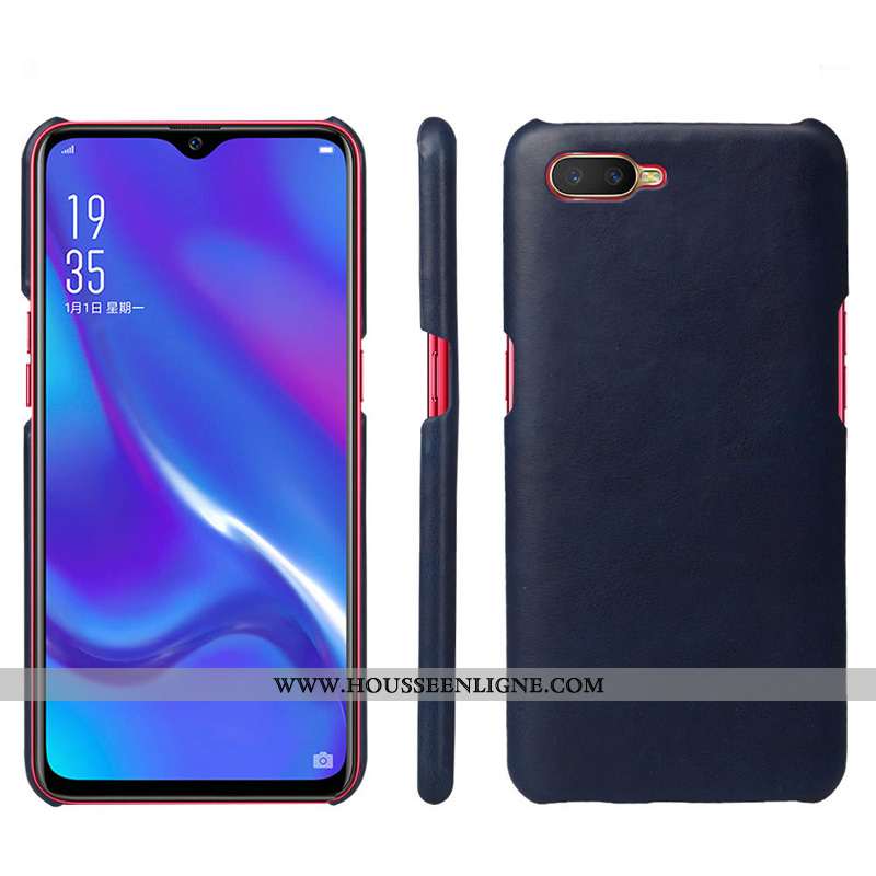Étui Oppo Rx17 Neo Cuir Protection Coque Marron Qualité Téléphone Portable