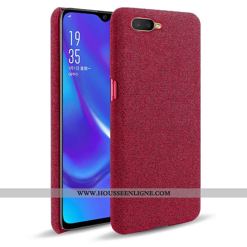 Étui Oppo Rx17 Neo Protection Tendance Rouge Téléphone Portable Incassable Tissu