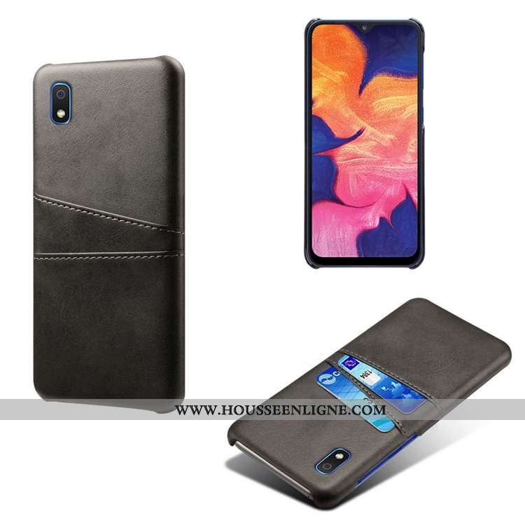 Étui Samsung Galaxy A10 Cuir Modèle Fleurie Coque Bovins Étoile Incassable Rouge
