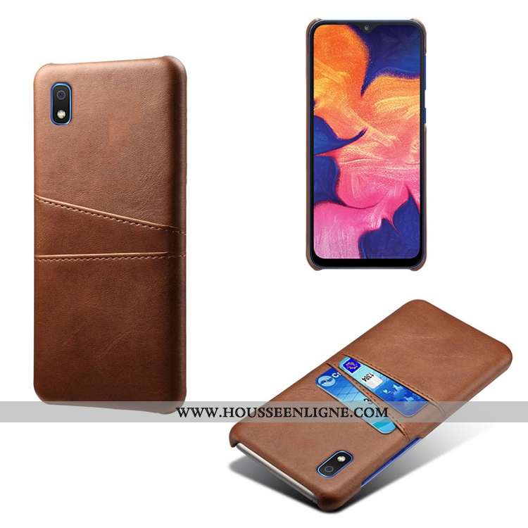 Étui Samsung Galaxy A10 Cuir Modèle Fleurie Coque Bovins Étoile Incassable Rouge