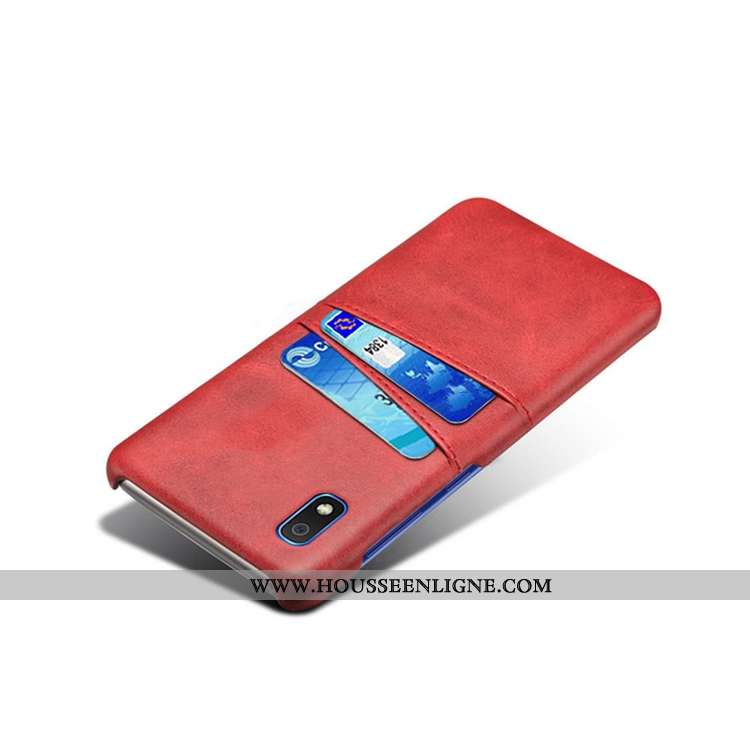 Étui Samsung Galaxy A10 Cuir Modèle Fleurie Coque Bovins Étoile Incassable Rouge