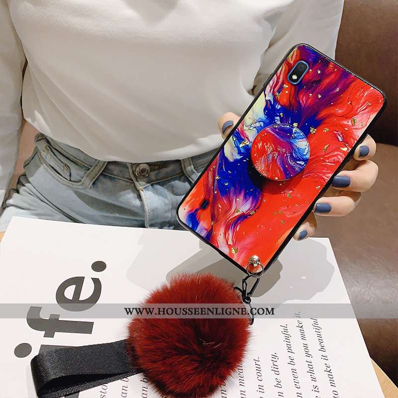 Étui Samsung Galaxy A10 Fluide Doux Silicone Protection Étoile Vert Nouveau Verte