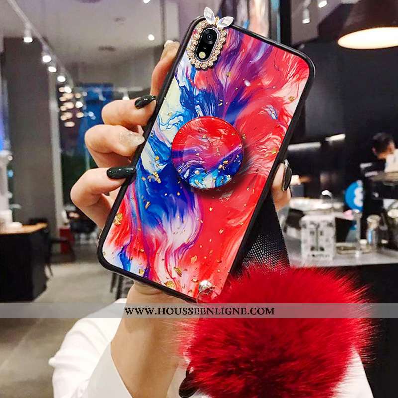 Étui Samsung Galaxy A10 Ornements Suspendus Tendance Incassable Étoile Pompon Rouge Téléphone Portab