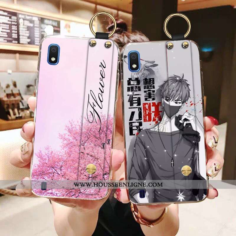 Étui Samsung Galaxy A10 Personnalité Créatif Incassable Téléphone Portable Tendance Protection Rose