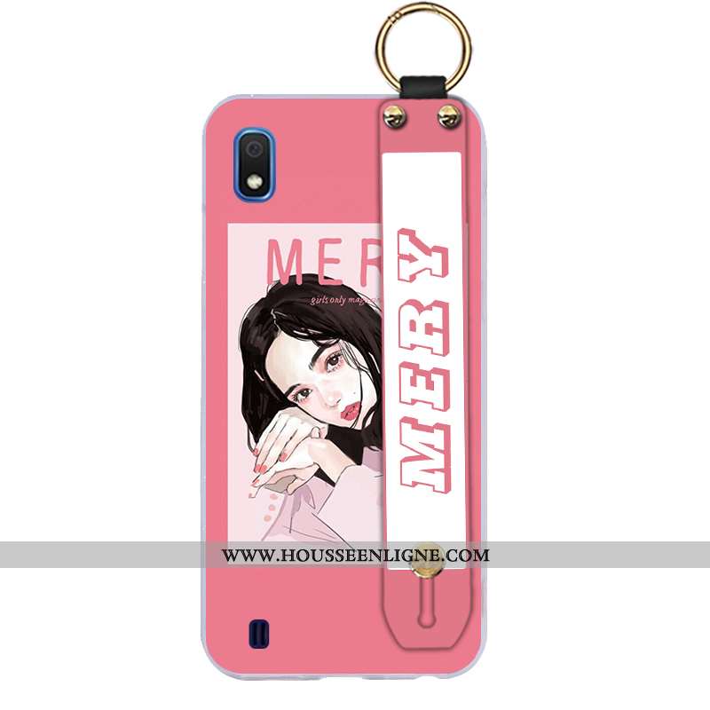Étui Samsung Galaxy A10 Personnalité Créatif Incassable Téléphone Portable Tendance Protection Rose
